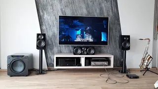 SVS Ultra Bookshelf + center + SB4000 + Emotiva XPA Gen3 Fury demo.