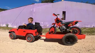 FIZ UMA SURPRESA PARA O MEU FILHO COM A CARRETINHA NOVA DO JEEP DELE.