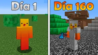 SOBREVIVÍ 160 DÍAS en UN MUNDO PLANO en MINECRAFT HARDCORE