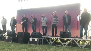 Fisherman’s Friends singing England at Watergate Bay Drive-In 2020.