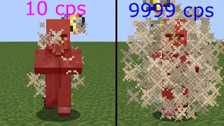 minecraft in 1 cps vs 10 cps vs 100 cps vs 9999999 cps