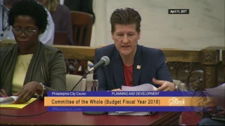 FY2018 Philadelphia City Council Council Budget Hearing 4-11-2017 Planning and Development
