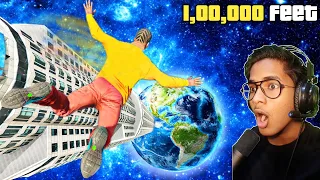 Jumping Off TALLEST BUILDING From SPACE In GTA 5!