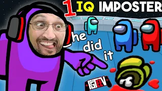 AMONG US but with a 1 IQ Imposter, ME! (FGTeeV Mad Sus 10x Multiplayer)