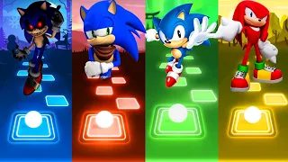 Sonic Exe Vs Sonic Boom Vs Sonic Origins Vs Knuckles Tiles Hop Gameplay