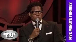 D.L. Hughley⎢Don't mess around with a Tiger!⎢Shaq's Five Minute Funnies⎢Comedy Shaq