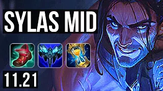 SYLAS vs LEBLANC (MID) | 17/3/8, Legendary, 300+ games | KR Grandmaster | v11.21