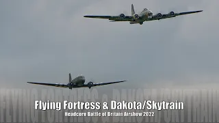 B-17 Flying Fortress & DC-3 Dakota/C-47 Skytrain - Headcorn Battle of Britain Airshow 2022