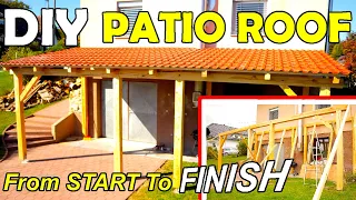 DIY Patio Roof, One Man Canopy Build From Start to Finish