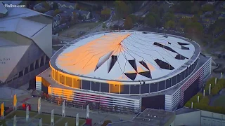 Why did part of the Georgia Dome stay up?