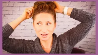 5 min or Less Messy Bun Hair Tutorial Over 40 LisaSz09