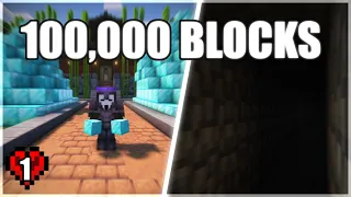 I Dug a 100,000 Block Long Tunnel in Minecraft! | Episode 1