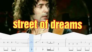 How to play | street of dreams-Rainbow(guitar solo with Tab lesson)