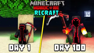 i Survived 100 Days In RLCraft As A Reaper In Hardcore Minecraft Hindi