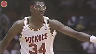 Michael Jordan vs Hakeem Olajuwon ！NBA RS 1992.1.30 Chicago Bulls at Houston Rockets