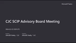 Advisory Board Meeting: Byrne State Crisis Intervention Program 20240222