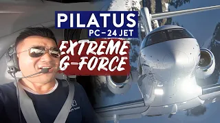 Test Flight on Pilatus PC-24 Jet. Extreme G-Force!