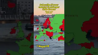 Is your country stronger than Greece #shorts #maps #usa #greece #china #india