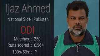 Ijaz Ahmed  Test & ODI Career