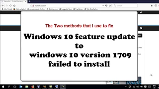 How i fixed feature update to windows 10 version xxx failed to install”