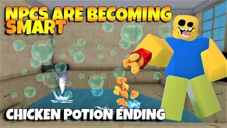 ROBLOX NPCs are becoming smart!  - CHICKEN POTION ENDING [FAKE]