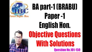BA part1 English paper 1 objective questions video  5, #vviobjectivequestionsbaengish