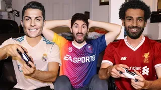 CRISTIANO RONALDO PLAYS FIFA 18 WITH MOHAMMED SALAH