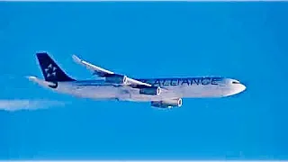 Mid-Atlantic Air Race! B747 VS A340! Totally awesome views!