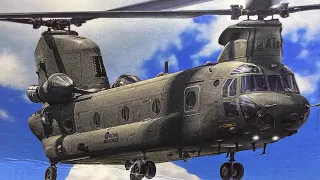 Boeing Chinook HC2: 1/48 scale Italeri plastic model.