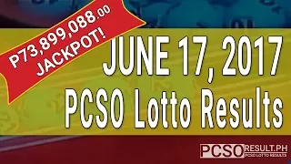 Lotto Result June 17, 2017 (6/55, 6/42, 6D, Swertres & EZ2)