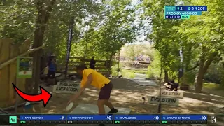 Kevin Jones parks hole 2 at 2021 Worlds with a grenade #shorts #discgolf #worlds