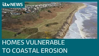 Homes evacuated after high tides and strong winds batter coastline in Norfolk | ITV News