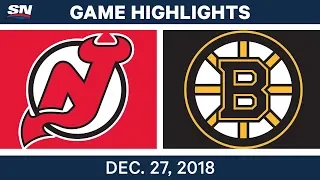 NHL Highlights | Devils vs. Bruins - Dec 27, 2018