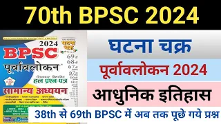 70th BPSC 2024 ghatna chakr purvavlokan Modern History (आधुनिक इतिहास ) 2024 Previous year Question