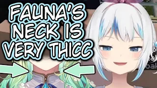 Gura Compliments Fauna's Thicc Neck | Minecraft [ YT Subtitles ] Hololive EN