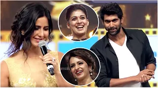 Super Fun to see Katrina Kaif Showing Rana Daggubati how Actresses enact Shy scenes on screen.