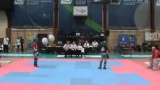 Mistrzostwa Polski Kadetów 2013 r. Muszyna Kuba Wełnowski I w. Kick Light -42kg