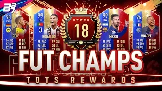 INSANE! WE ACTUALLY GOT 99 RONALDO! TOP 100 FUT CHAMPIONS REWARDS  | FIFA 19 ULTIMATE TEAM