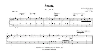 Scarlatti : Sonata K 42, LS 36 - Minuetto