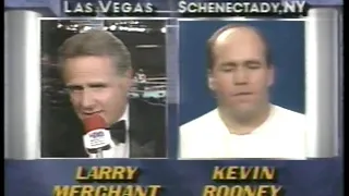 Boxing - 1989 - Larry Merchant Interviews Prior Mike Tyson Trainer Kevin Rooney After Iron Mike Win