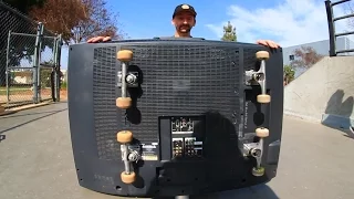 SKATEBOARDING A FLATSCREEN TV?! | SKATE EVERYTHING EP 17