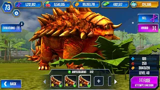 NEW UNLOCK ANKYLOSAURUS MAX X3 LEVEL 40 | HT GAME