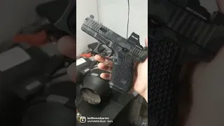 Custom Glock 19 with Stippling and Frame work, Black Multicam Cerakote, and Slide Milling.