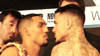 TEOFIMO LOPEZ vs GEORGE KAMBOSOS FIERY FULL WEIGH-IN | Fighters try to GET AT EACH OTHER