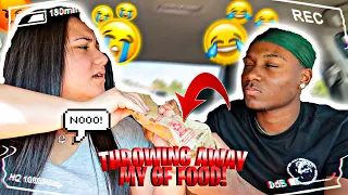 THROWING MY angry Latina GIRLFRIEND FOOD OUT THE WINDOW To See Her Reaction!! *BAD IDEA*