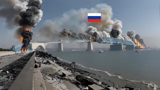 NO MORE CRIMEAN BRIDGE! Ukraine's monstrous air strike left no trace of the strategic Kerch bridge!