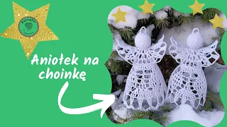 #BajeryEliszydełkowanie Aniołek  Na Choinkę Szydełko/ Christmas tree decorations tutorial