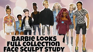 BARBIE LOOKS COLLECTION -Facial SCULPT STUDY of wave 1&2 + Commentary on doll details