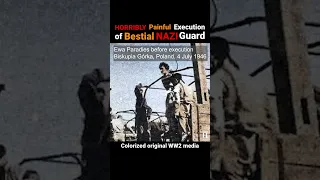 [COLORIZED] HORRIBLY Brutal Execution of Bestial NAZI Guard Wanda Klaff #shorts #ww2 #history