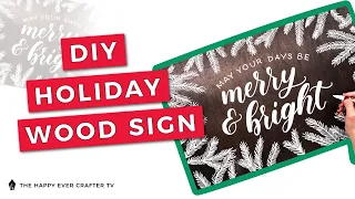 Hand lettered Easy DIY Holiday Wood Sign
